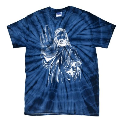 Jesus Stop Hand Sign Tie-Dye T-Shirt