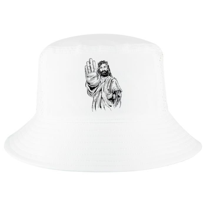 Jesus Stop Hand Sign Cool Comfort Performance Bucket Hat