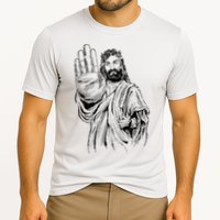 Jesus Stop Hand Sign Cooling Performance Crew T-Shirt