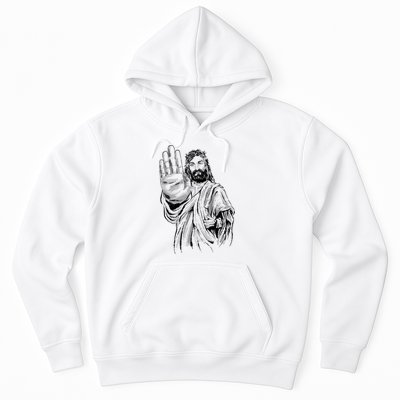 Jesus Stop Hand Sign Hoodie
