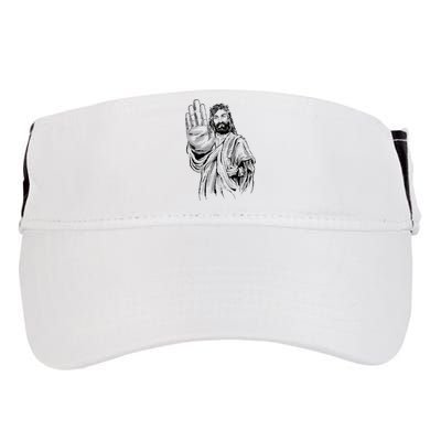 Jesus Stop Hand Sign Adult Drive Performance Visor