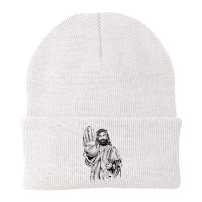 Jesus Stop Hand Sign Beanie