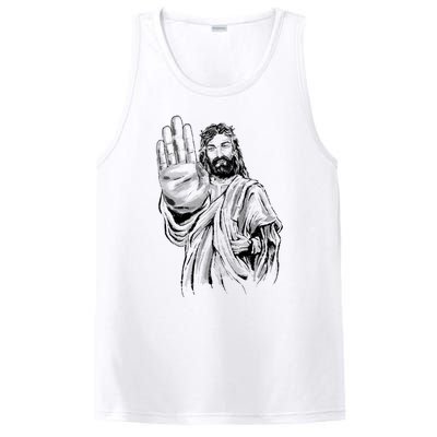 Jesus Stop Hand Sign PosiCharge Competitor Tank