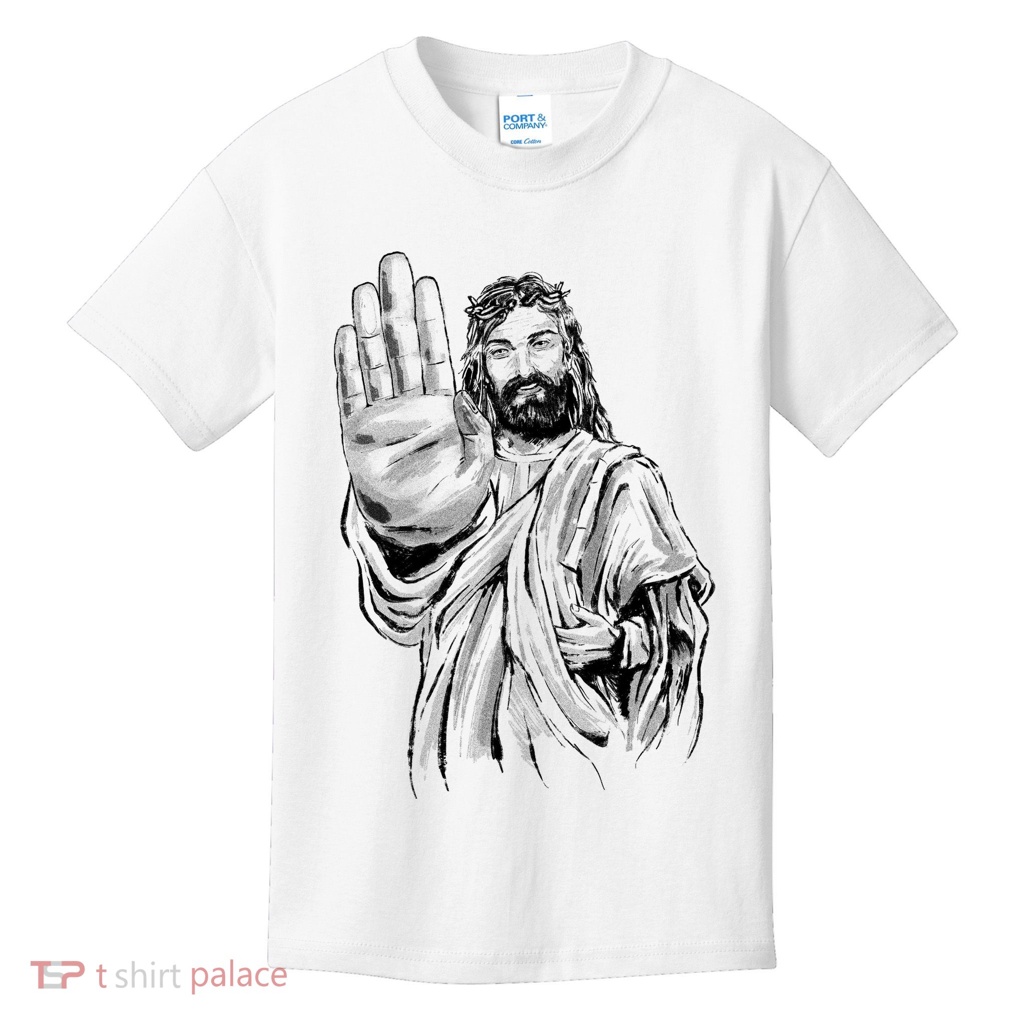 Jesus Stop Hand Sign Kids T-Shirt