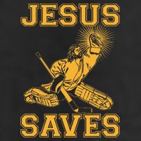 Jesus Saves Hockey 7 Panel Mesh Trucker Snapback Hat