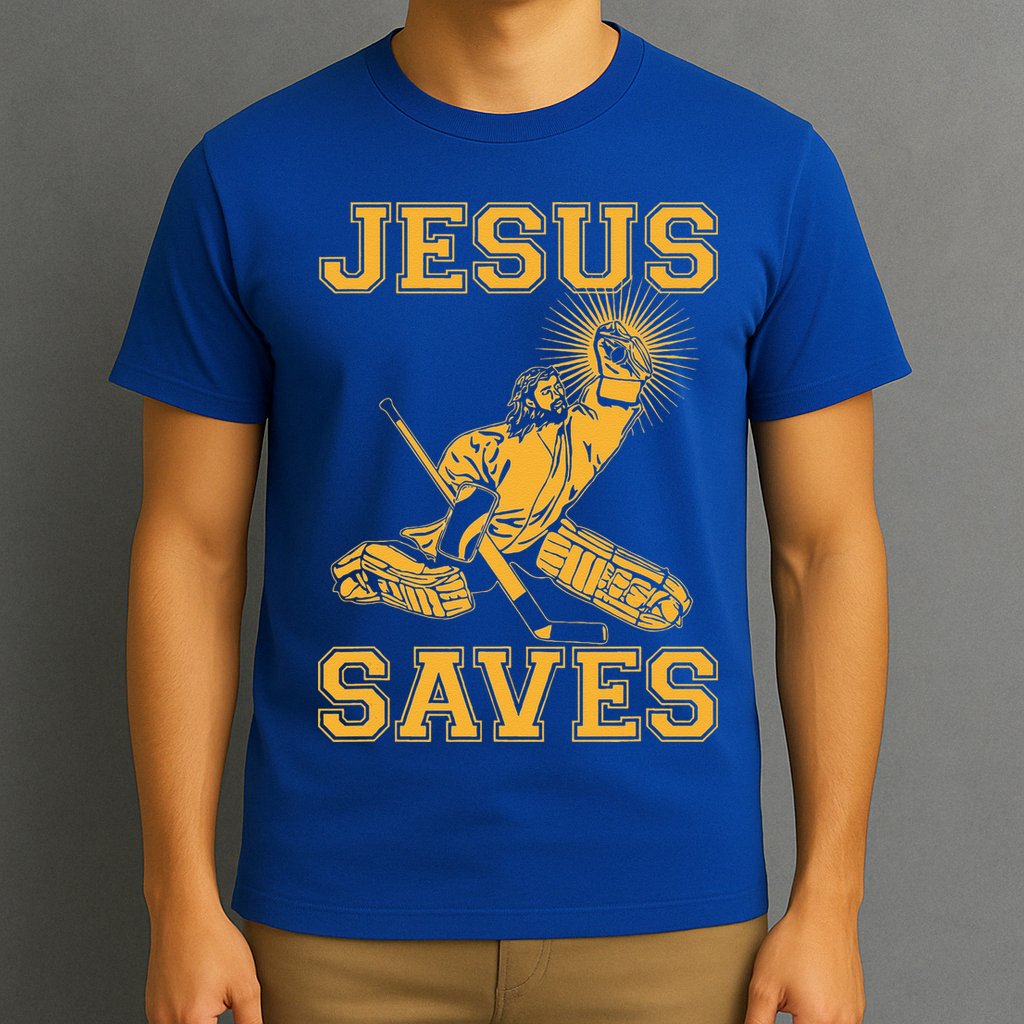 Jesus Saves Hockey T-Shirt