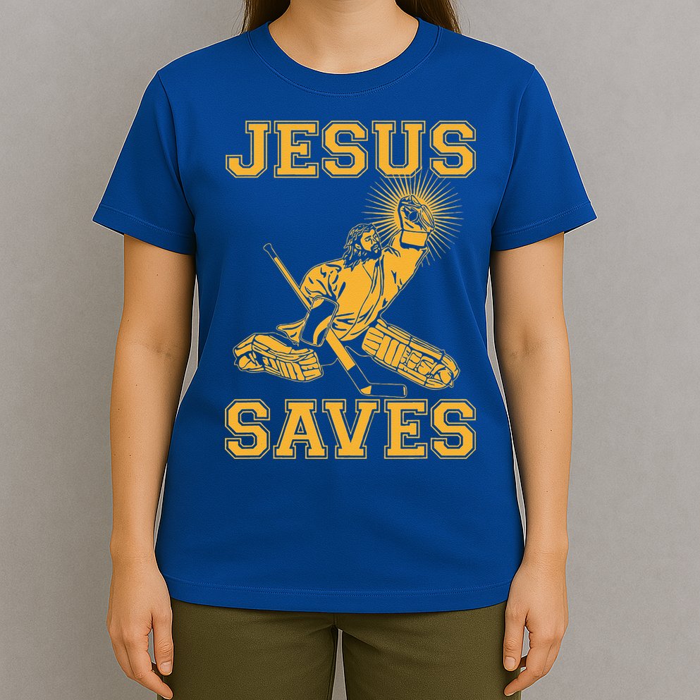Jesus Saves Hockey T-Shirt