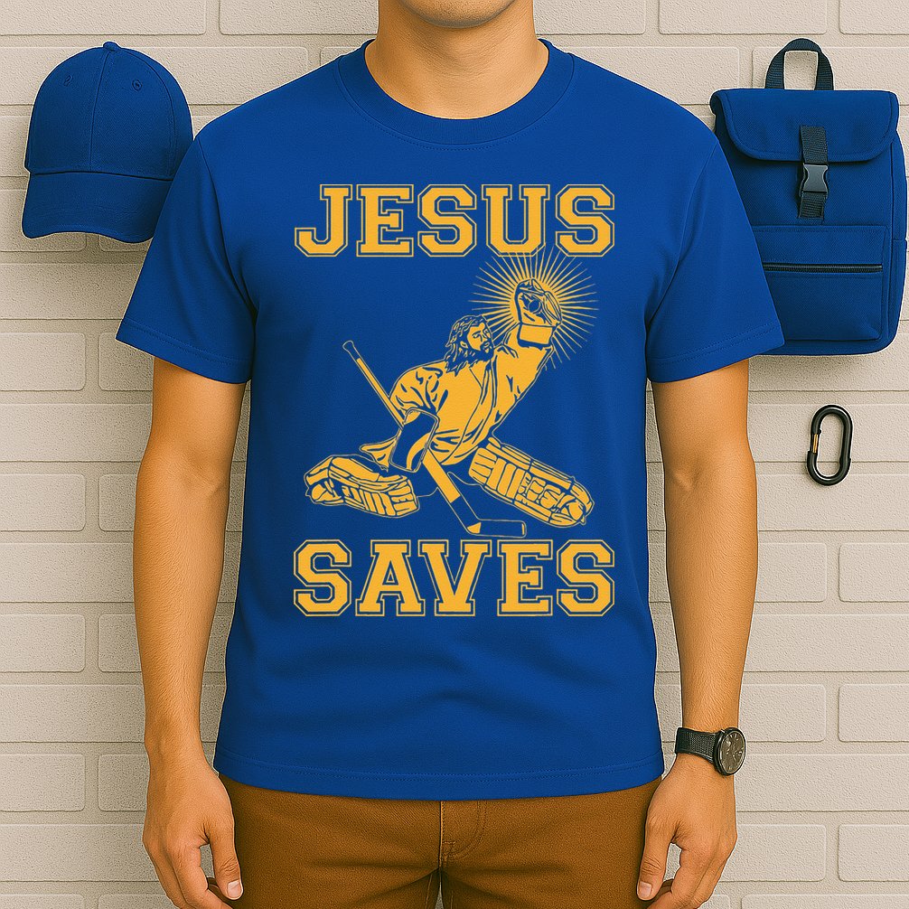 Jesus Saves Hockey T-Shirt