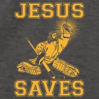 Jesus Saves Hockey Vector Backpack