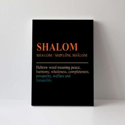 Jewish Symbols Hebrew Shalom Definition Hanukkah Shalom Canvas