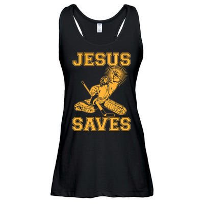Jesus Saves Hockey Ladies Essential Flowy Tank