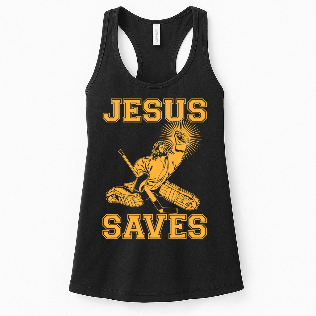 Jesus Saves Hockey Womens Tank Top