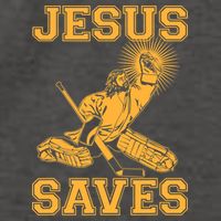 Jesus Saves Hockey Vector Backpack