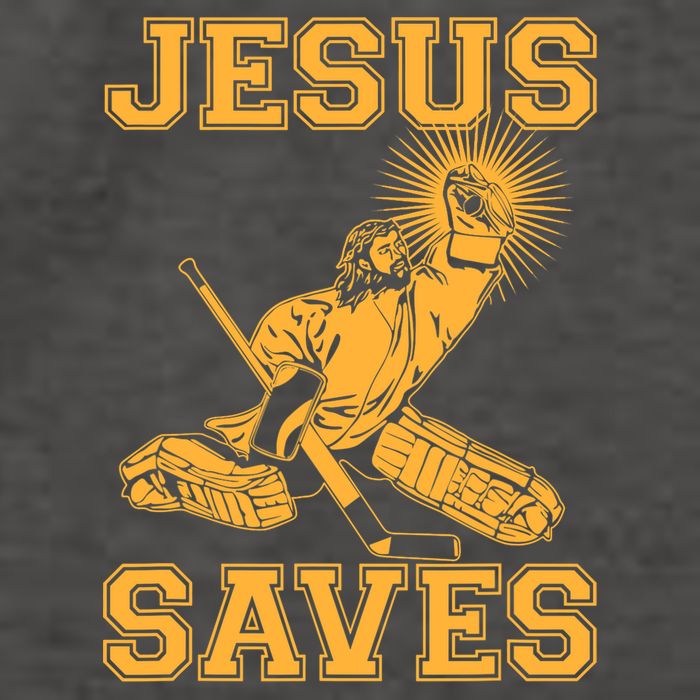 Jesus Saves Hockey Vector Backpack