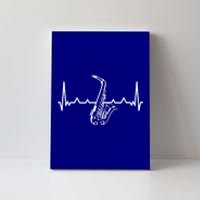 Jazz Saxophone Heartbeat For Jazz Music Lover Sax Musician Gift Canvas