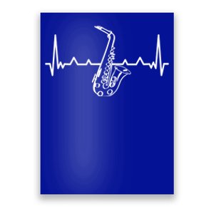 Jazz Saxophone Heartbeat For Jazz Music Lover Sax Musician Gift Poster