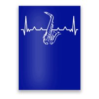 Jazz Saxophone Heartbeat For Jazz Music Lover Sax Musician Gift Poster