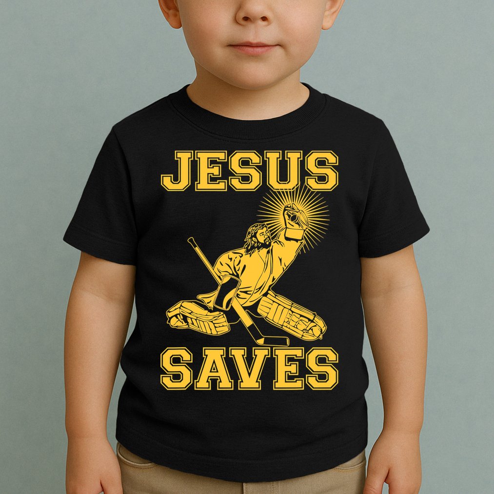 Jesus Saves Hockey Toddler T-Shirt