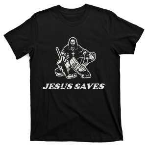 Jesus Saves Hockey Goalie T-Shirt