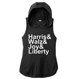 Jason Sudeikis Harris Walz Joy Liberty Ladies PosiCharge Tri-Blend Wicking Draft Hoodie Tank