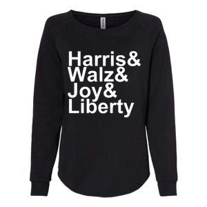 Jason Sudeikis Harris Walz Joy Liberty Womens California Wash Sweatshirt