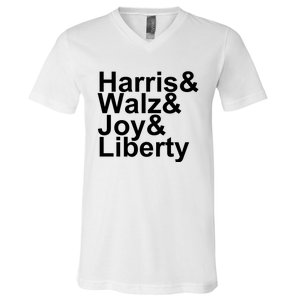 Jason Sudeikis Harris Walz Joy Liberty V-Neck T-Shirt