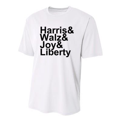 Jason Sudeikis Harris Walz Joy Liberty Youth Performance Sprint T-Shirt