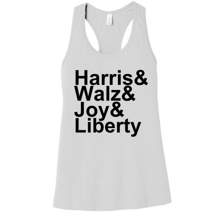 Jason Sudeikis Harris Walz Joy Liberty Women's Racerback Tank