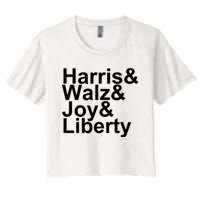 Jason Sudeikis Harris Walz Joy Liberty Women's Crop Top Tee