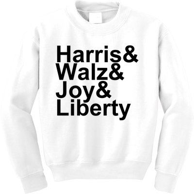 Jason Sudeikis Harris Walz Joy Liberty Kids Sweatshirt