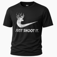 Just Shoot It Funny Deer Hunting Cooling Performance Crew T-Shirt