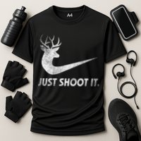 Just Shoot It Funny Deer Hunting Cooling Performance Crew T-Shirt