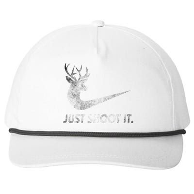 Just Shoot It Funny Deer Hunting Snapback Five-Panel Rope Hat