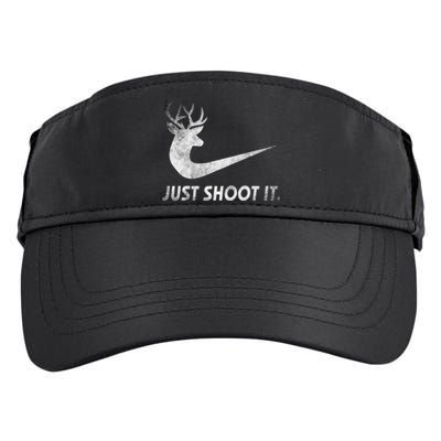 Just Shoot It Funny Deer Hunting Adult Drive Performance Visor