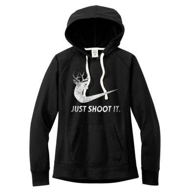 Just Shoot It Funny Deer Hunting Women's Fleece Hoodie