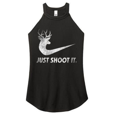 Just Shoot It Funny Deer Hunting Women's Perfect Tri Rocker Tank
