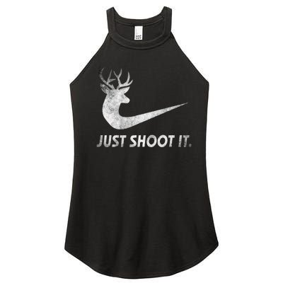 Just Shoot It Funny Deer Hunting Women’s Perfect Tri Rocker Tank