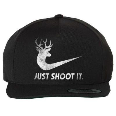 Just Shoot It Funny Deer Hunting Wool Snapback Cap