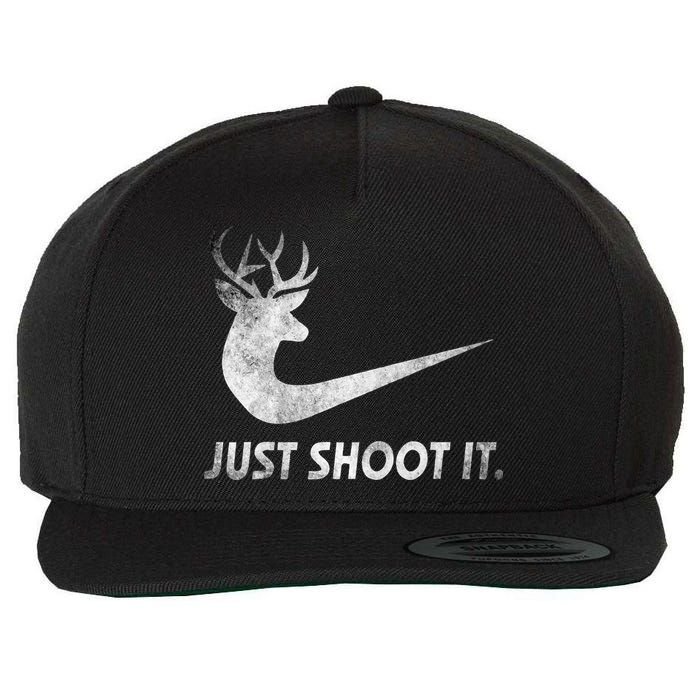 Just Shoot It Funny Deer Hunting Wool Snapback Cap