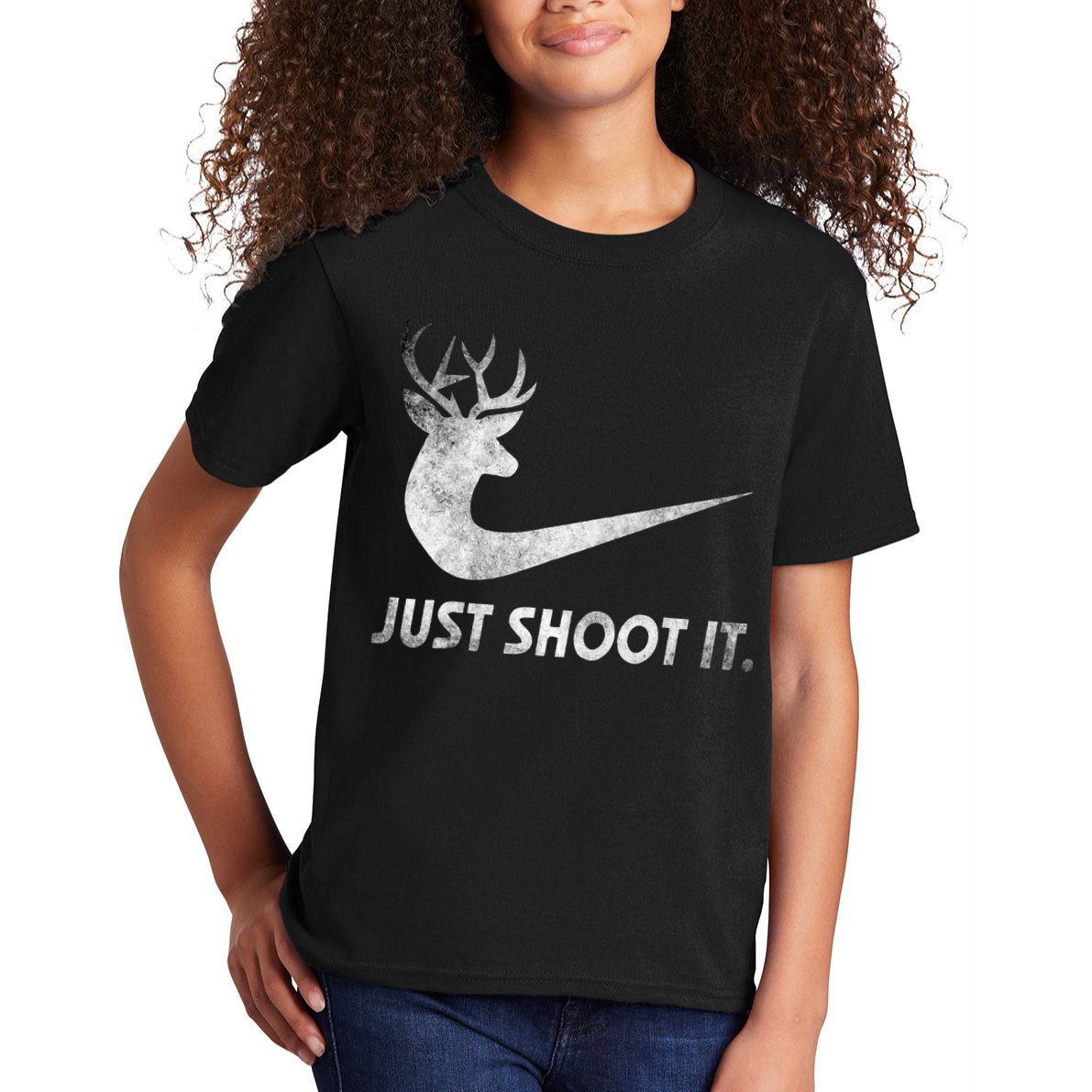 Just Shoot It Funny Deer Hunting Kids T-Shirt