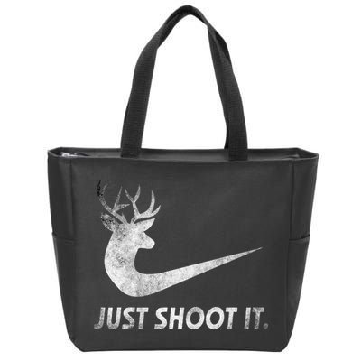 Just Shoot It Funny Deer Hunting Zip Tote Bag