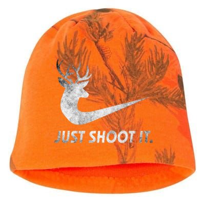 Just Shoot It Funny Deer Hunting Kati - Camo Knit Beanie