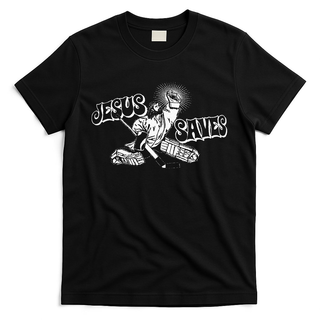 Jesus Saves Ice Hockey T-Shirt