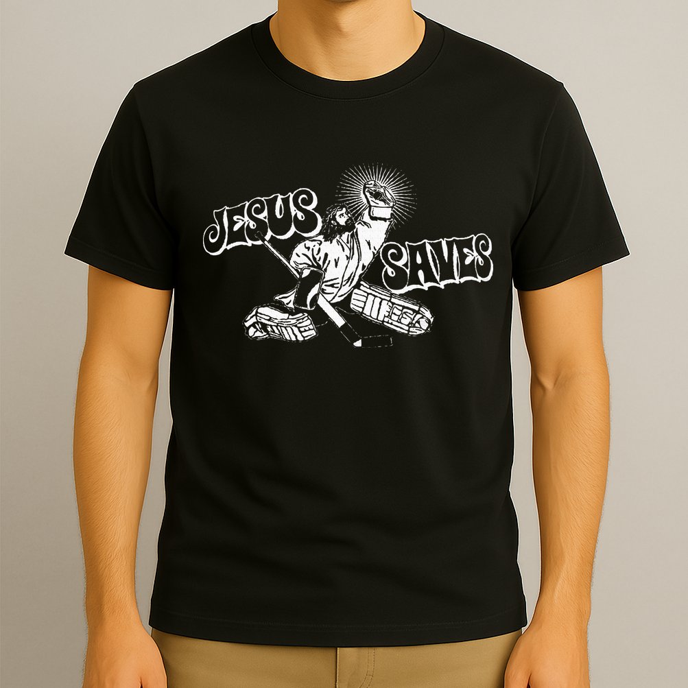Jesus Saves Ice Hockey T-Shirt