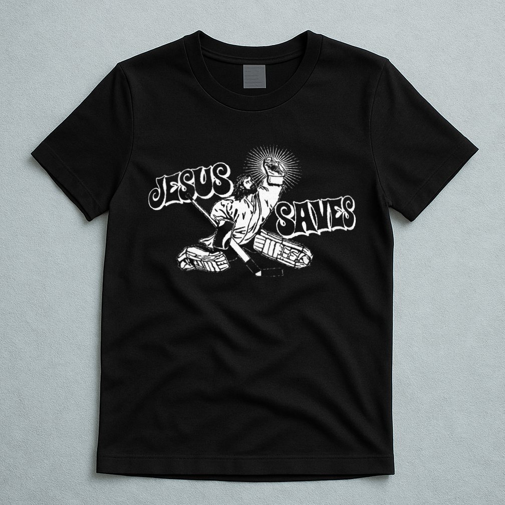 Jesus Saves Ice Hockey T-Shirt