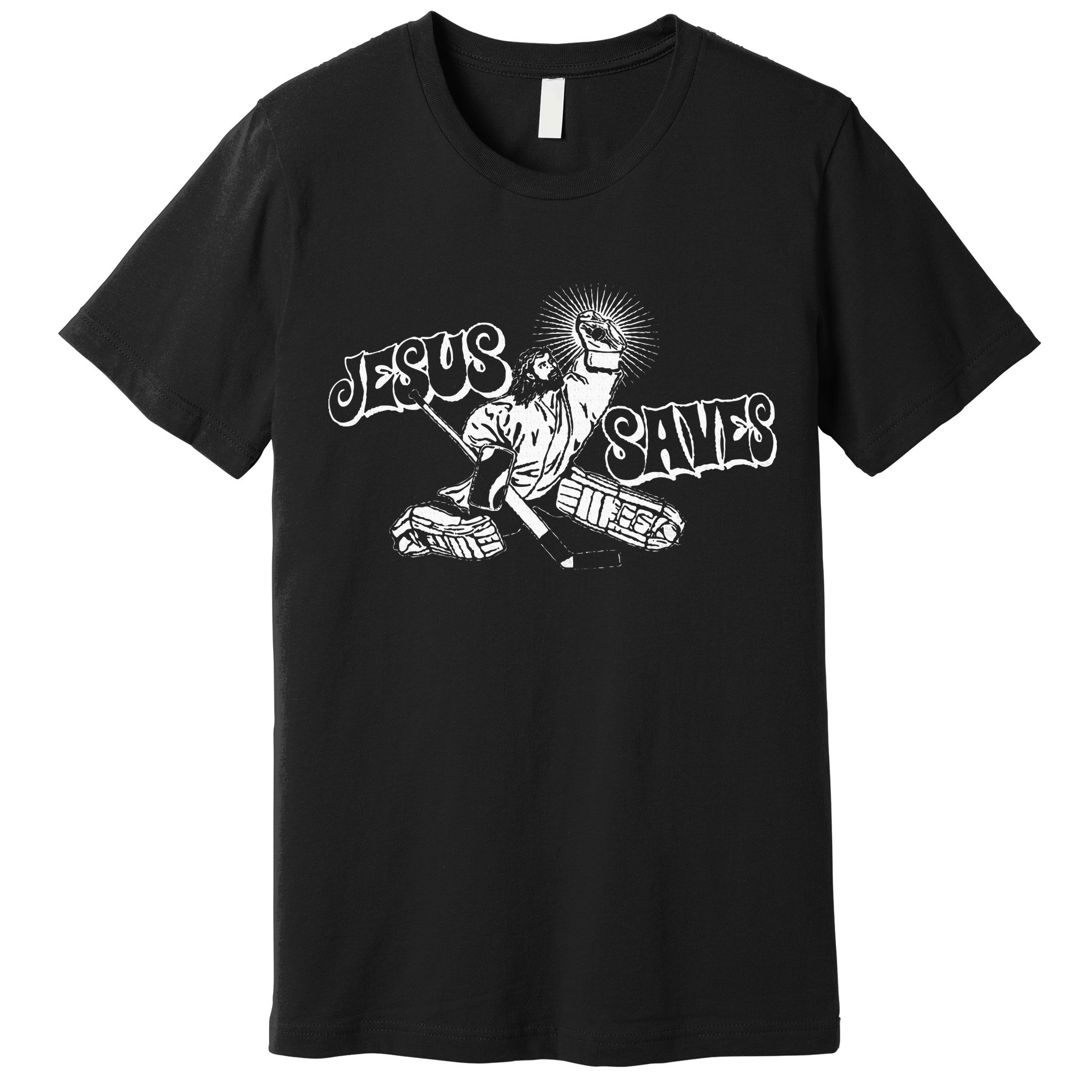 Jesus Saves Ice Hockey Premium T-Shirt