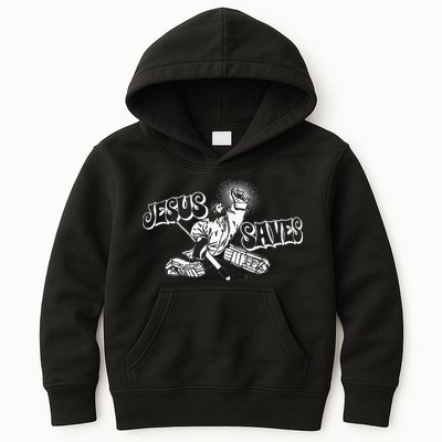 Jesus Saves Ice Hockey Kids Hoodie