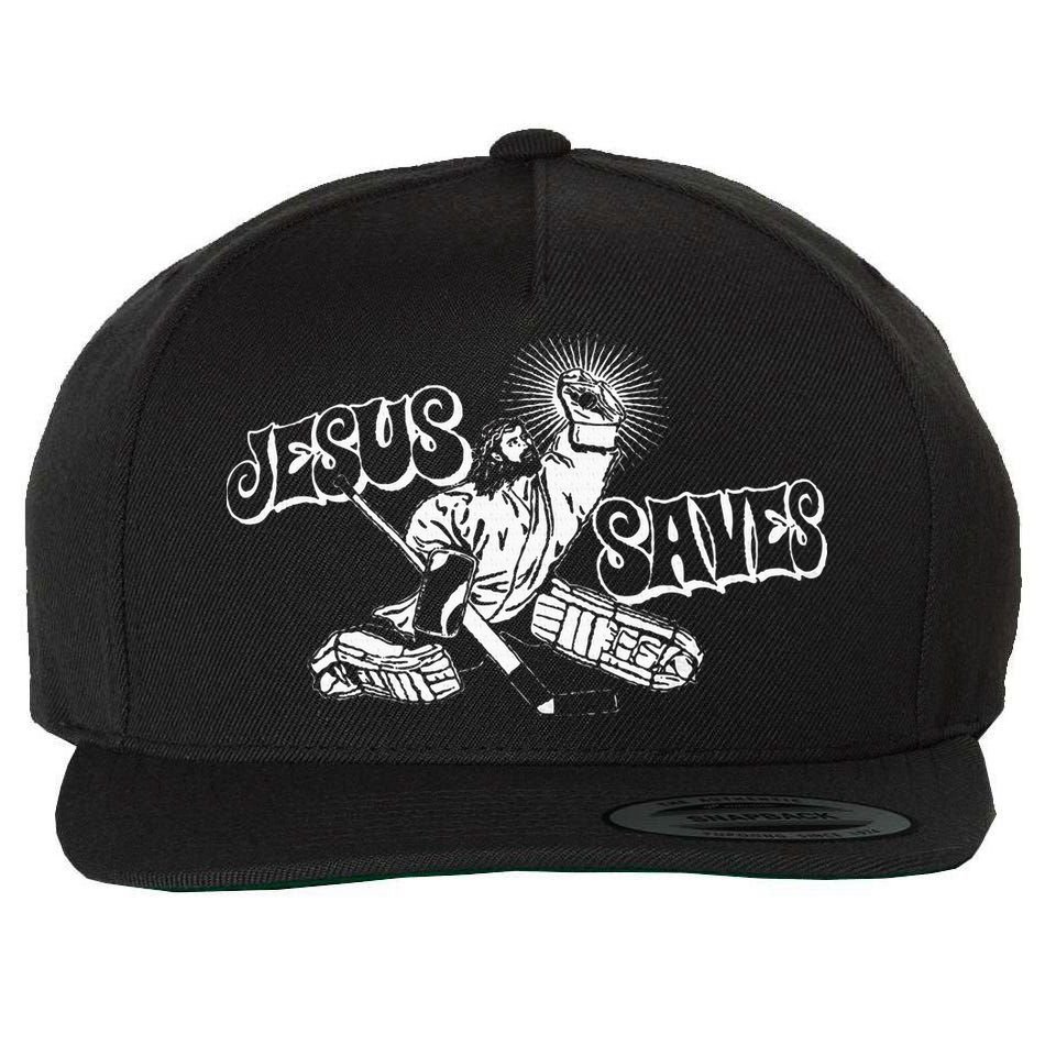 Jesus Saves Ice Hockey Wool Snapback Cap