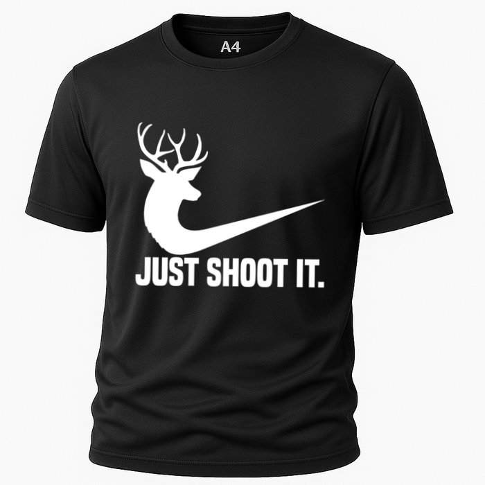 Just Shoot It Funny Deer Hunting Xmas HunterS Humor Gift Cooling Performance Crew T-Shirt