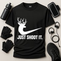 Just Shoot It Funny Deer Hunting Xmas HunterS Humor Gift Cooling Performance Crew T-Shirt
